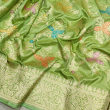 Pure Katan Silk Handwoven Banarasi Jungla Saree