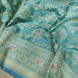 Pure Katan Silk Handwoven Banarasi Jungla Saree