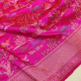 Pink Color Pure Katan Silk Handwoven Banarasi Saree