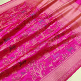 Pink Color Pure Katan Silk Handwoven Banarasi Saree