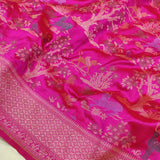 Pink Color Pure Katan Silk Handwoven Banarasi Saree