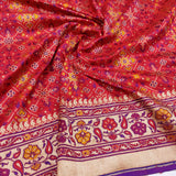 Red Colour Pure Katan Silk Handwoven Banarasi Saree