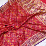 Red Colour Pure Katan Silk Handwoven Banarasi Saree
