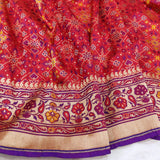 Red Colour Pure Katan Silk Handwoven Banarasi Saree