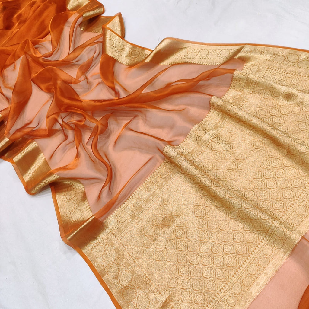 Pure Tissue Silk Handwoven Banarasi Saree