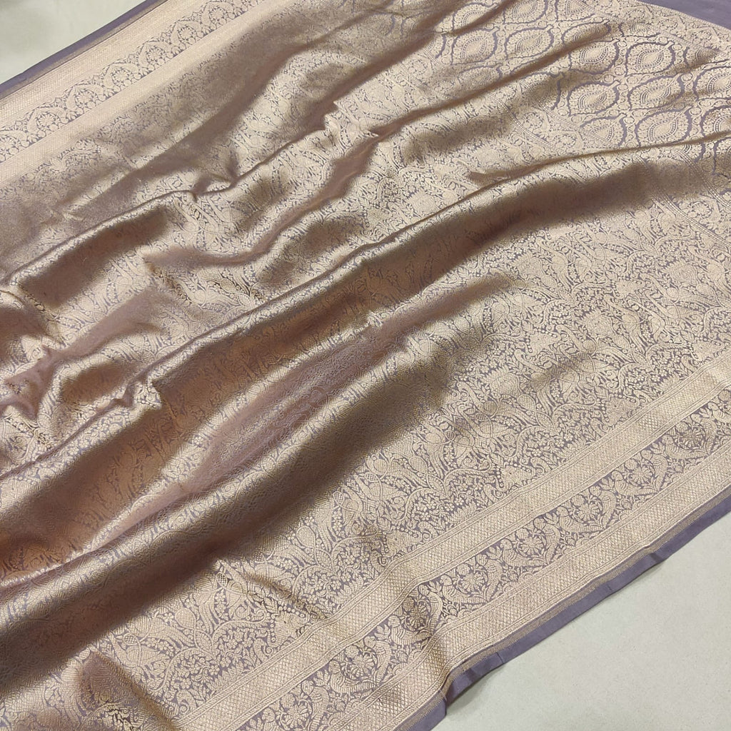 Pure Katan Silk Handwoven Tanchoi Banarasi Saree