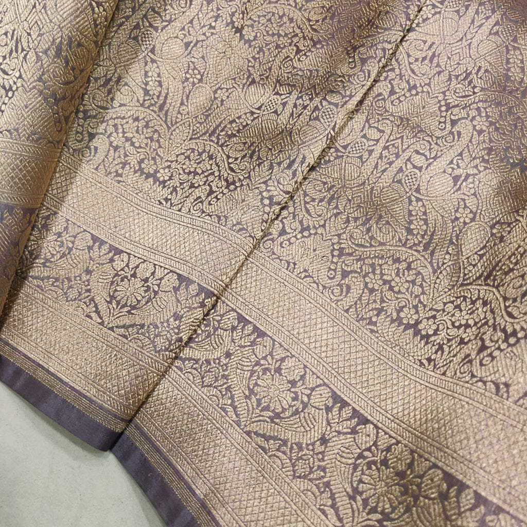 Pure Katan Silk Handwoven Tanchoi Banarasi Saree