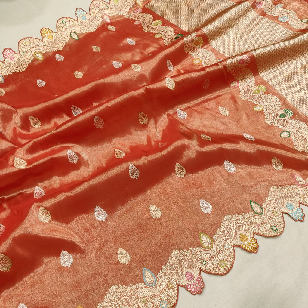 Pure Tissue Silk Handwoven Banarasi Saree