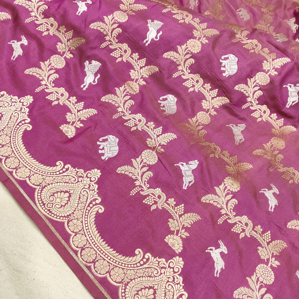 Pure Katan Silk Handwoven Banarasi Saree