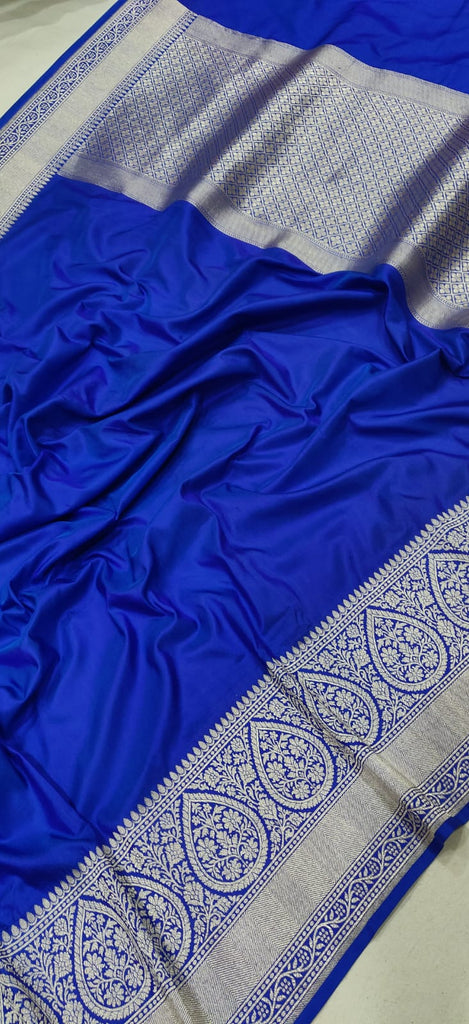 Royal Blue Colour Pure Katan Silk Handwoven Saree
