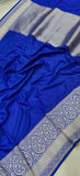 Royal Blue Colour Pure Katan Silk Handwoven Saree