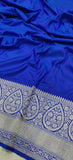 Royal Blue Colour Pure Katan Silk Handwoven Saree