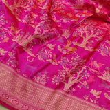 Pink Color Pure Katan Silk Handwoven Banarasi Saree