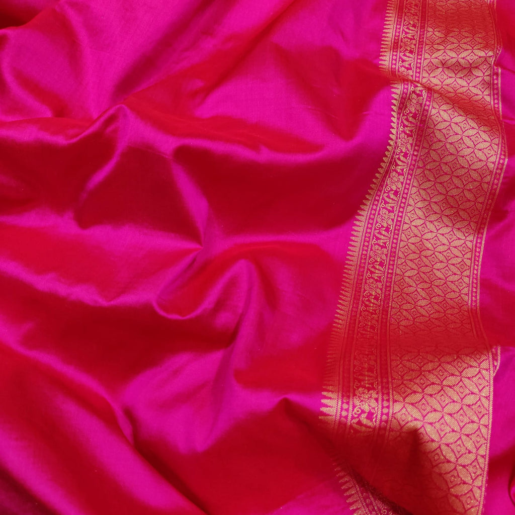 Pink Color Pure Katan Silk Handwoven Banarasi Saree