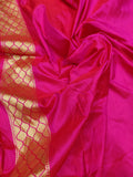 Pink colour Pure Katan Silk Handwoven Banarasi Saree