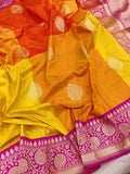 Multicolor Pure Katan Silk Handwoven Banarasi Saree