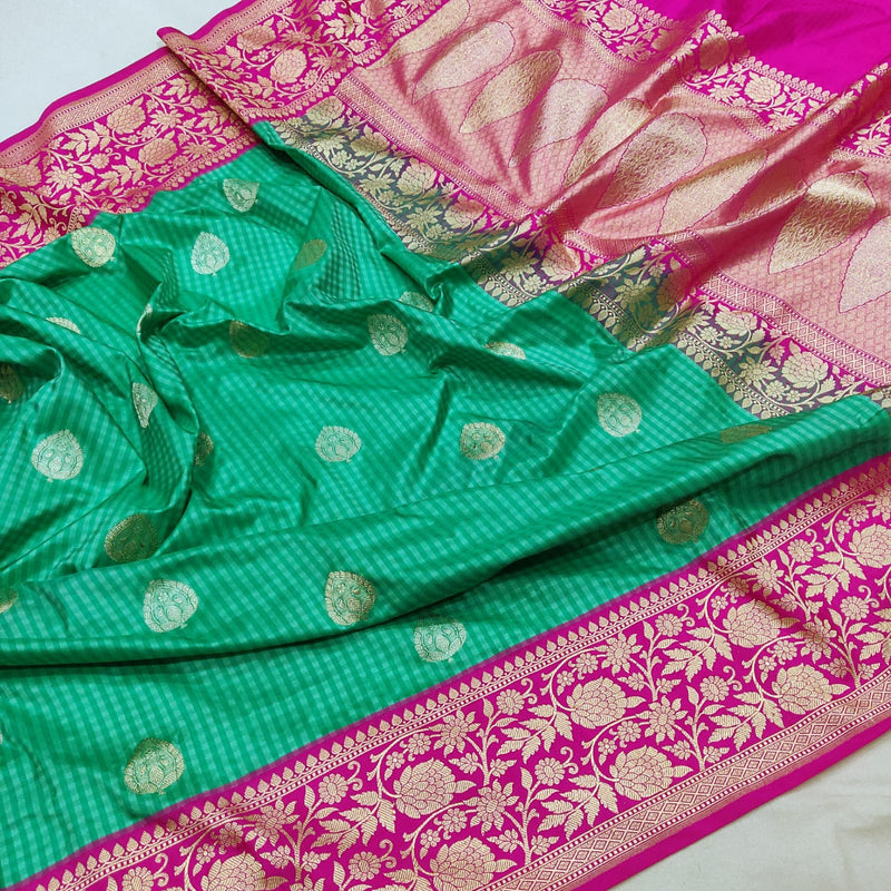 Pure Katan Silk Handwoven Banarasi Saree