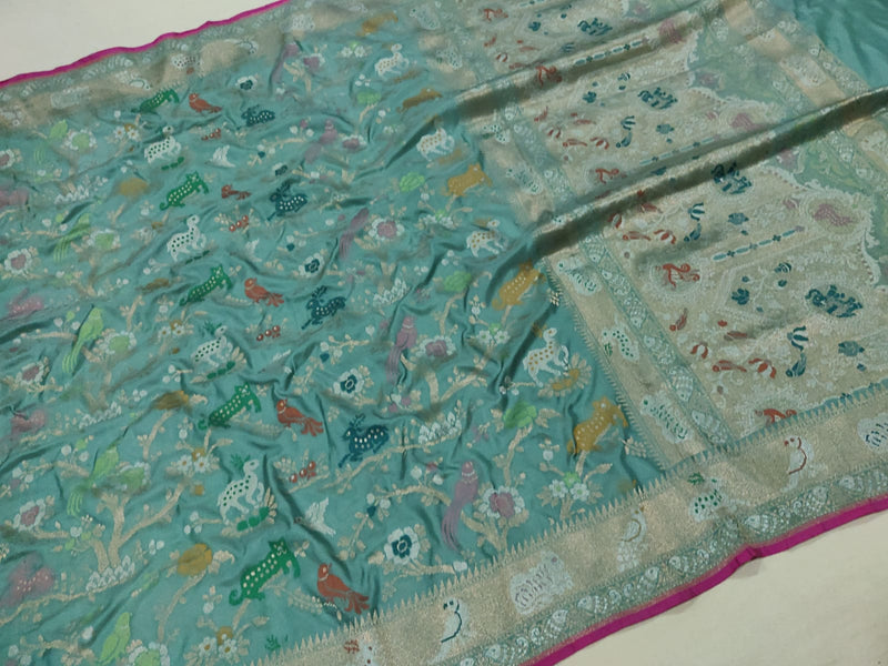 Pure Katan Silk Handwoven Banarasi Saree