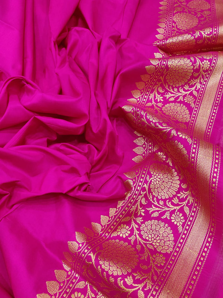 Multicolor Pure Katan Silk Handwoven Banarasi Saree