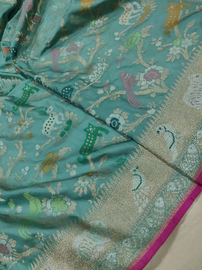 Pure Katan Silk Handwoven Banarasi Saree