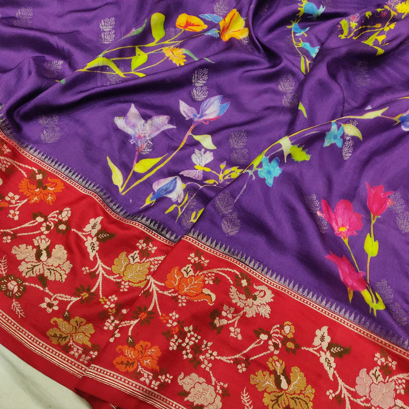 Pure Katan Silk Handwoven Banarasi Saree