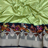 Pure katan silk handwoven Banarasi saree