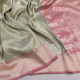 Pure katan silk handwoven Banarasi saree