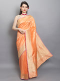 Fanta Orange Color Katan Silk Handwoven Banarasi Saree