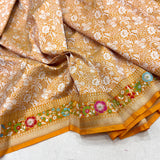 Pure katan silk handwoven Banarasi saree