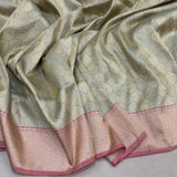 Pure katan silk handwoven Banarasi saree