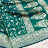 Pure katan silk handwoven Banarasi saree