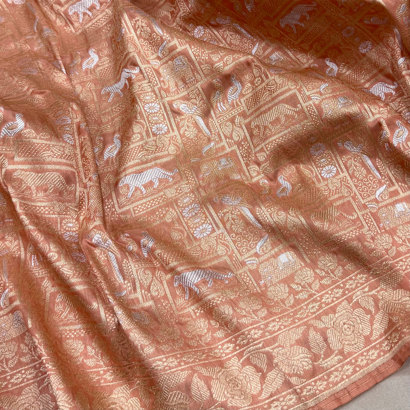 Pure katan silk handwoven Banarasi saree