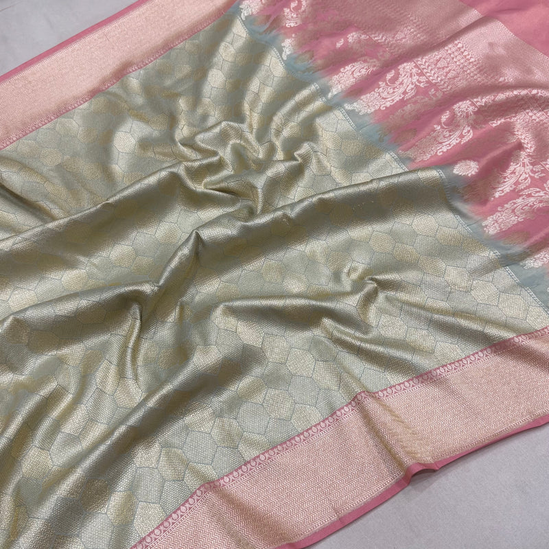 Pure katan silk handwoven Banarasi saree