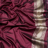 Brown colour pure katan silk handwoven Banarasi saree