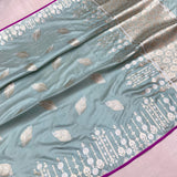 Pure katan silk handwoven Banarasi saree