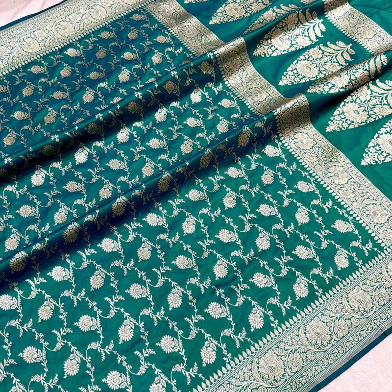 Pure katan silk handwoven Banarasi saree