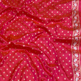 Dual shade pure katan silk handwoven Banarasi saree