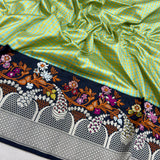 Pure katan silk handwoven Banarasi saree
