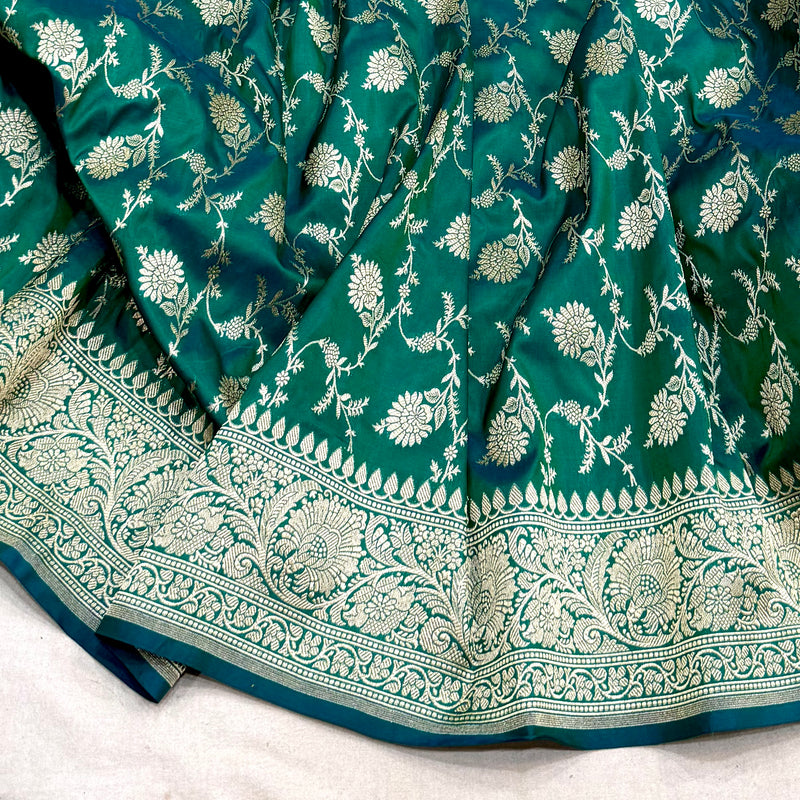 Pure katan silk handwoven Banarasi saree
