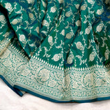 Pure katan silk handwoven Banarasi saree