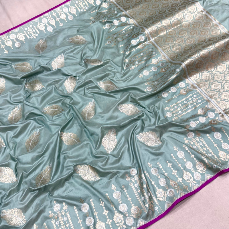 Pure katan silk handwoven Banarasi saree