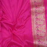 Peach colour pure katan silk handwoven Banarasi saree