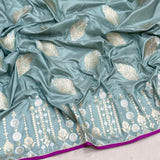 Pure katan silk handwoven Banarasi saree