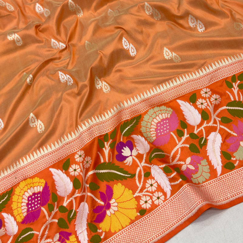 Pure katan silk handwoven banarasi saree