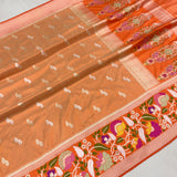 Pure katan silk handwoven banarasi saree