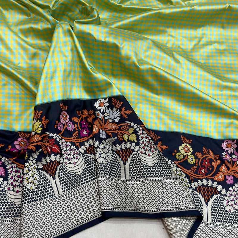 Pure katan silk handwoven Banarasi saree