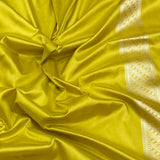 Pitta colour pure katan silk handwoven Banarasi saree