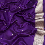 Multicolor pure kora handwoven Banarasi saree l