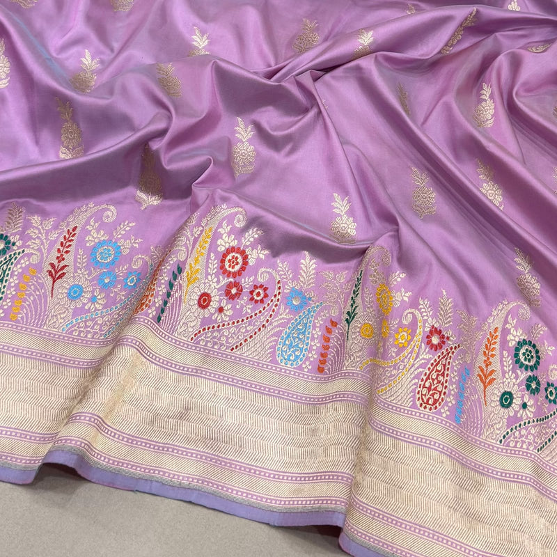 Pure katan silk handwoven banarasi saree