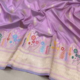 Pure katan silk handwoven banarasi saree